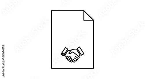 Картината върху платно Handshake Document Business Agreement.