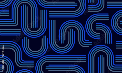 Modern Blue Geometric Line Pattern Background
