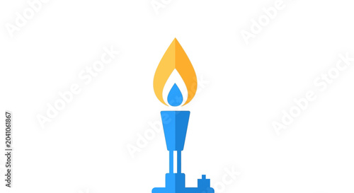 Photography Blue Olympic Torch Flame Icon.