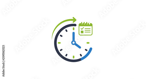 Clock with calendar and schedule.
