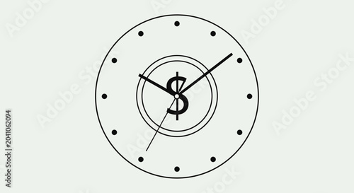 Photos Clock with dollar sign center.