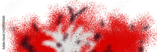 Abstract Red Powder Splash Background with White Flower Effect – Artistic Color Explosion Texture