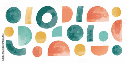 Photography hand painted watercolor blobs on white background hand painted shapes abstract a