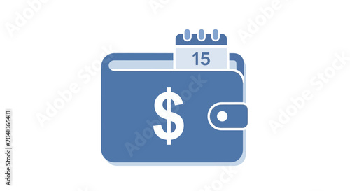 Photos Blue wallet with dollar symbol.