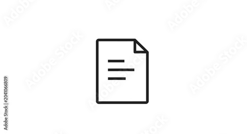 Foto Document Icon With Folded Corner.