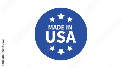 Made in usa seal badge. American flag and usa flag sign. Patriotic logo for domestic manufacturing. USA stamp