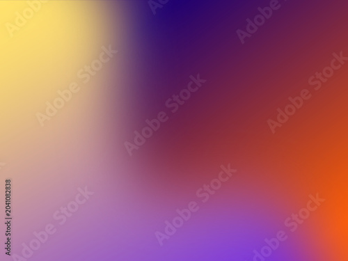 Dynamic liquid neon gradient in deep purple, orange, and soft yellow tones. Abstract glowing backdrop for modern design.