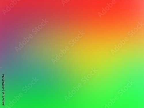 Abstract vibrant blurred gradient background. Smooth colorful mesh texture with red, orange, yellow, and green hues for design, presentation, and wallpaper.