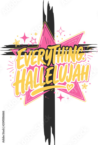 Принти на полотні everything hallelujah svg png