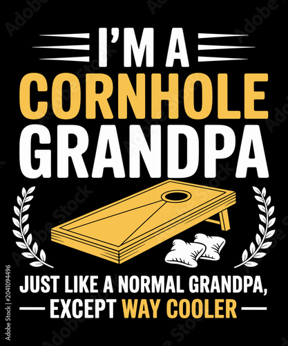 Funny Cornhole Grandpa Cornhole Set Toss Game Retro Vintage
