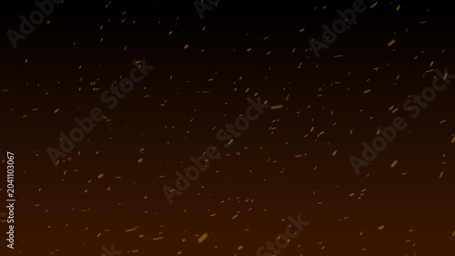Fire sparks and glowing ember particle overlay loop on dark background 4K