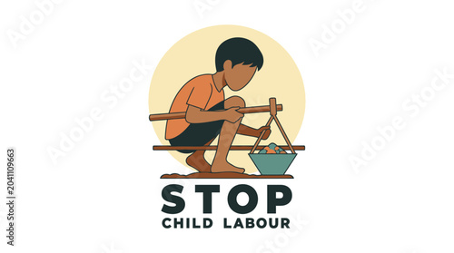 Foto child working on scale vector illustration balance
