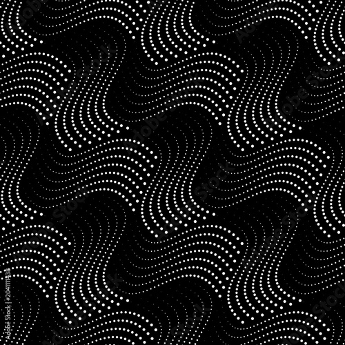 Vector seamless texture. Modern geometric background. Dot grid. 