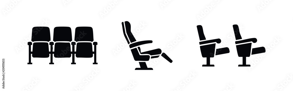 Obraz premium Cinema and Auditorium Seating Icons
