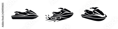 Fotografía Jet ski icons set