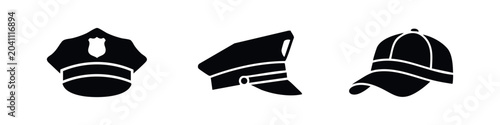 Bild auf Leinwand Police hat icons set
