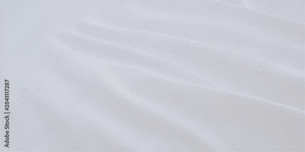 Obraz premium A smooth white silk and satin fabric background with a soft textured surface pattern that resembles blank paper or winter snow