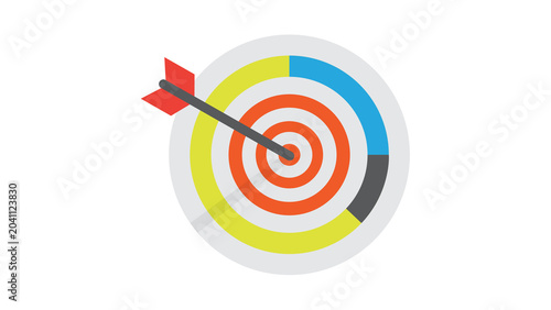 Konstfotografi Targeted goal achievement and successful strategy execution, visualized with a b