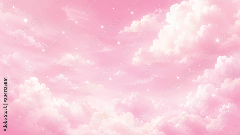 Obraz premium Sky Cloud pastel with a Colorful pink background