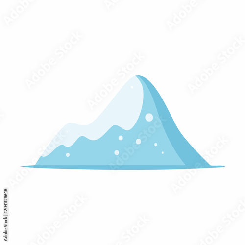 Stylized Snow-Capped Mountain Illustration