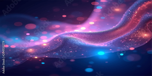 Schilderij op canvas Abstract glowing light background with stars and galaxy in blue purple night sky