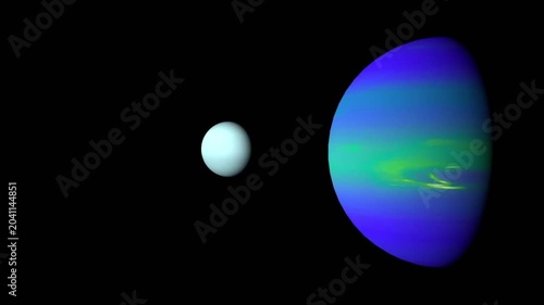 Approaching colorful gas planets with changing starlight and shadow