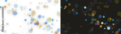 Quadro su tela A PNG image of Colorful, blurry, out-of-focus circular light particles floating