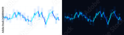 Foto A PNG image of Professional financial candlestick chart displaying digital stock
