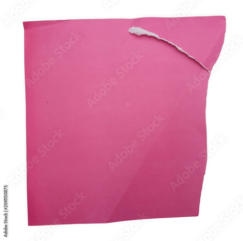 Foto Pink folded paper isolated on a clean background
