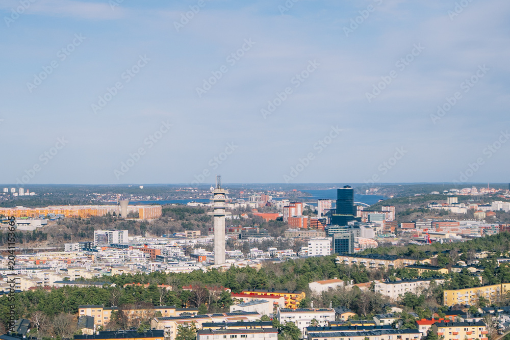 Naklejka premium panoramic view of the city of stockholm