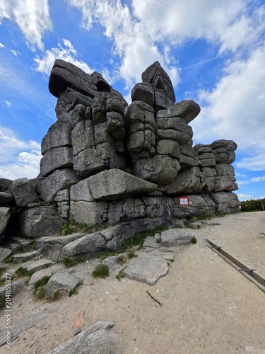 Konskie Lby Horse Heads Granite Rock Formation on Szrenica Mountain, Poland