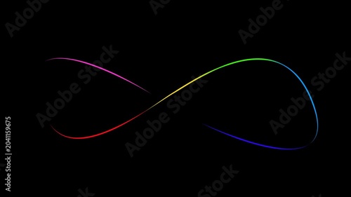 Abstract Green and Colorful Smoke Waves with Glowing Neon Light on a Dark Background