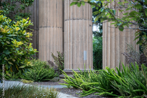 The Palace of Fine Arts in San Francisco, California, featuring its iconic rotunda, classical architecture. One of the city's most recognizable historic landmarks.