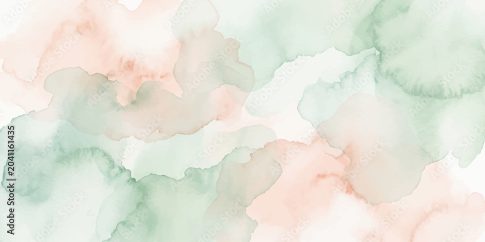Fototapeta premium Abstract Watercolor Sky and Cloud Background with Blue Cloudscape Hand Painted Texture Airy Nature Watercolor Paper Style Design