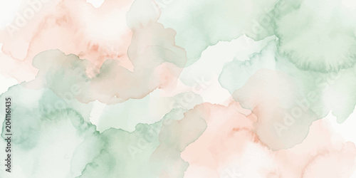 Canvastavla Abstract Watercolor Sky and Cloud Background with Blue Cloudscape Hand Painted T