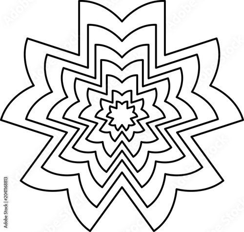 black and white star with ribbon