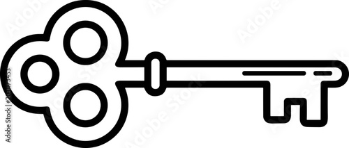 Foto Vintage Skeleton Key Outline Icon