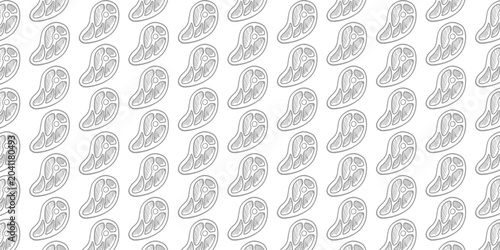 Tableau sur toile doodle steak pattern background doodle meat pattern background Beef Meat Seamless Pattern background