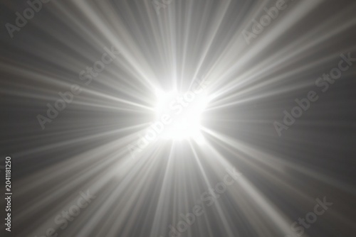 A glowing white light flare Photoshop overlay effect. A realistic, bright light ray soft gradient on a transparent background high-quality effect, photo and videos for editors. luminous shine
