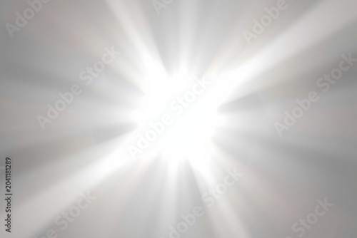 A glowing white light flare Photoshop overlay effect. A realistic, bright light ray soft gradient on a transparent background high-quality effect, photo and videos for editors. luminous shine