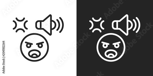 Photos Noise Icon In Black And White Line Style