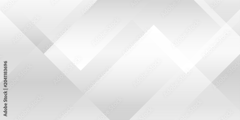 Fototapeta premium Abstract white background with geometric square shapes and soft grey gradients for modern presentation designs. A clean, minimalist vector style background