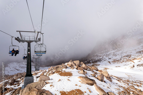 ski lift in the mountains Cerro Catedral Bariloche Argentina