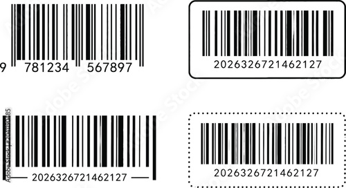 Canvastavla Retail Barcode Sticker Set – Product Identification & UPC Code Vectors