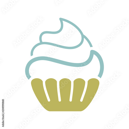 Delicious Cupcake with Cream Topping