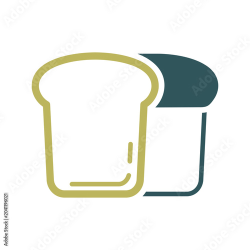 Classic Loaf of Toast Bread Vector Icon