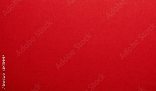 Red fabric background – seamless texture of textile material. Long wide solid red backdrop of woven linen cloth swatch.