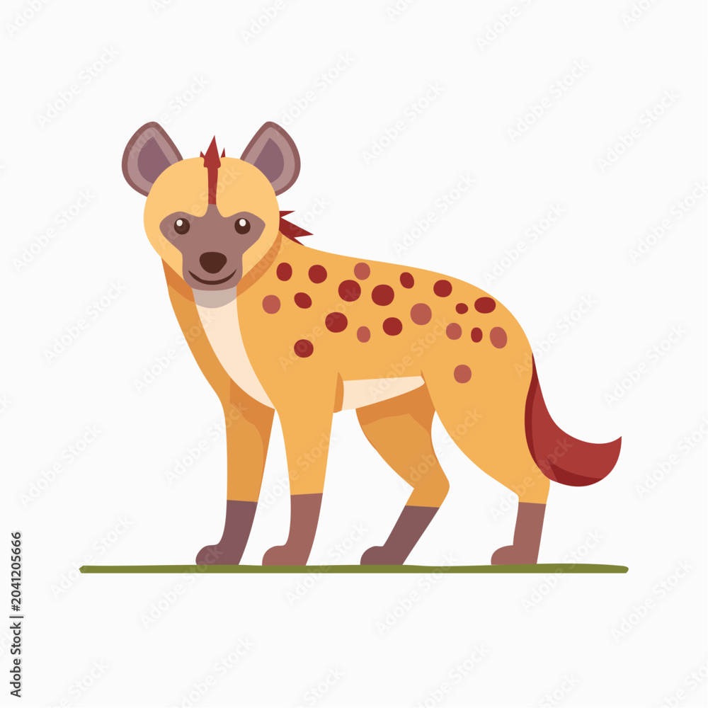 Fototapeta premium Cartoon Hyena Illustration