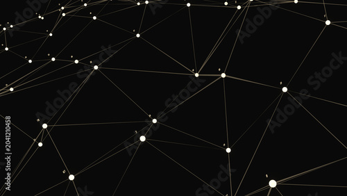 Abstract White Minimal Plexus Network with Dynamic Numbers