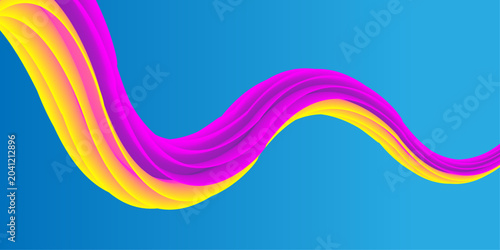 Vibrant gradient wave design element.